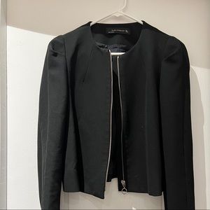 Zara puff shoulder blazer
